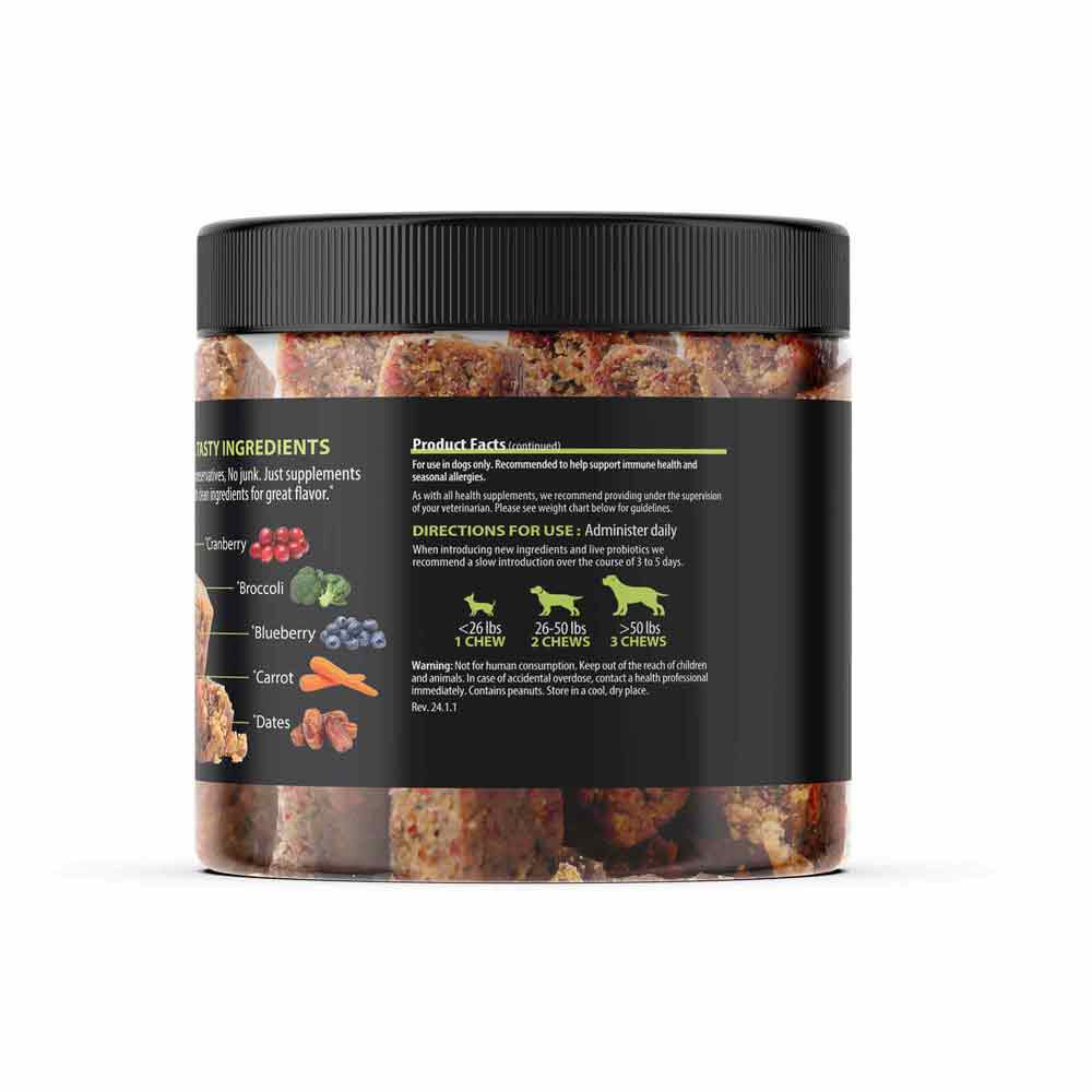 Skin & Allergy Chews for Dogs (45 Soft Chews) | JustFoodForDogs